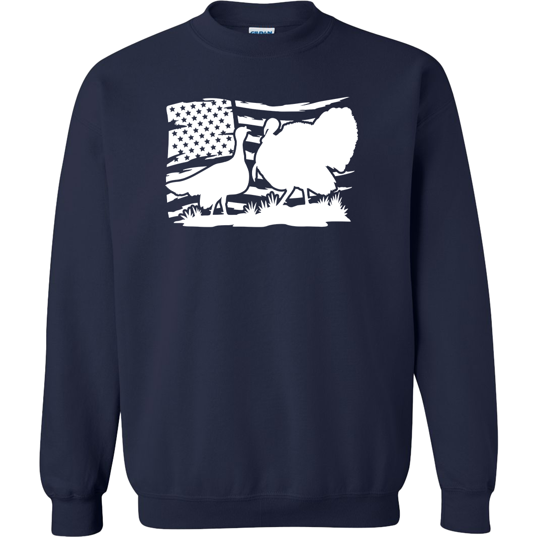 Turkey Flag Adult Crew Neck Sweatshirt