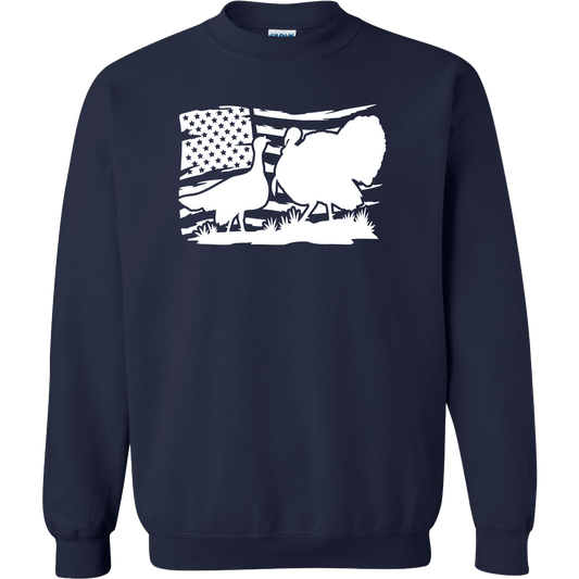 Turkey Flag Adult Crew Neck Sweatshirt