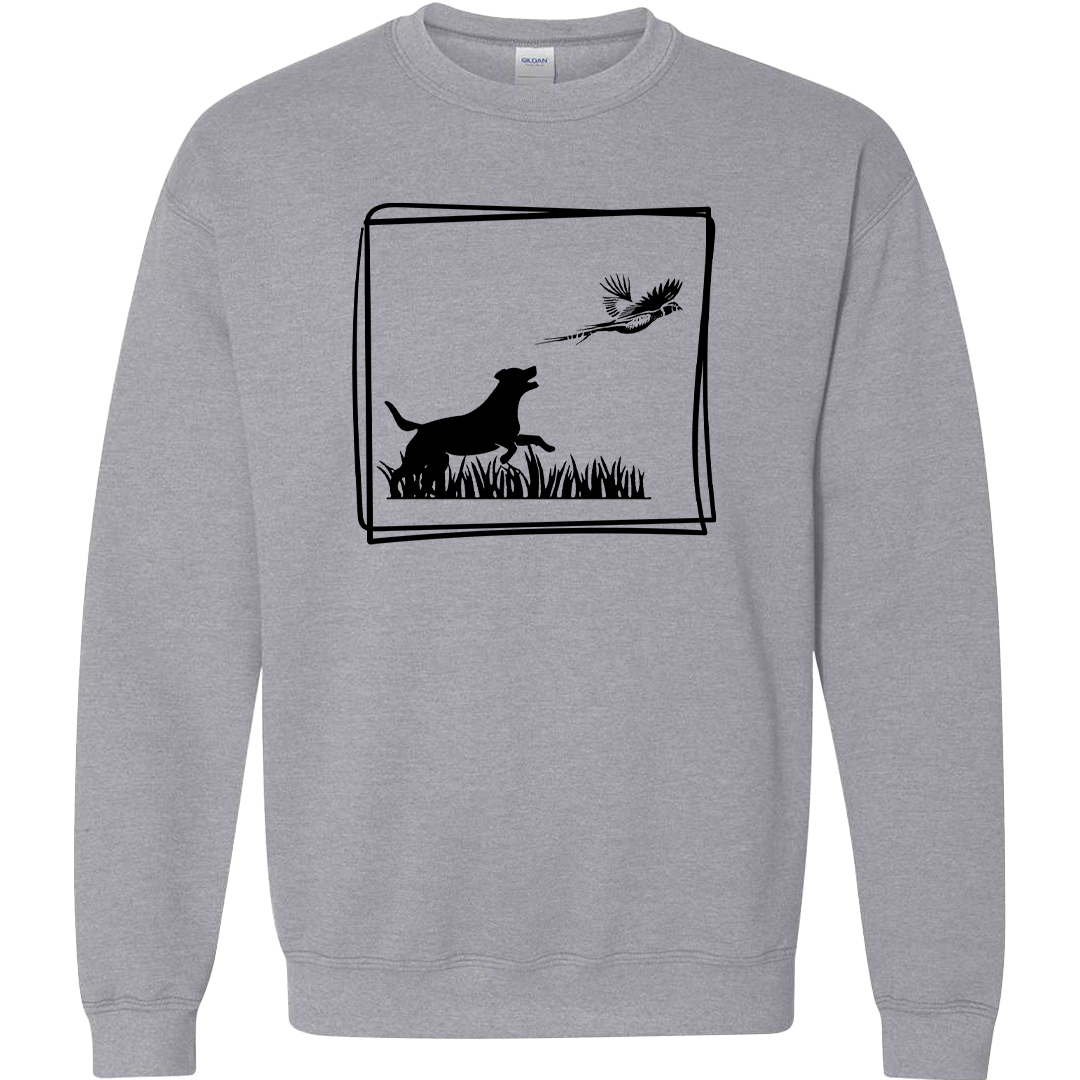 Pheasant Flush Adult Crew Neck Sweatshirt