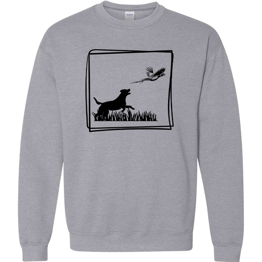Pheasant Flush Adult Crew Neck Sweatshirt