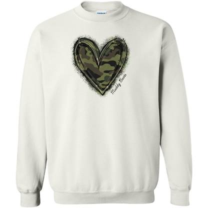 Hidden Heart Adult Crew Neck Sweatshirt