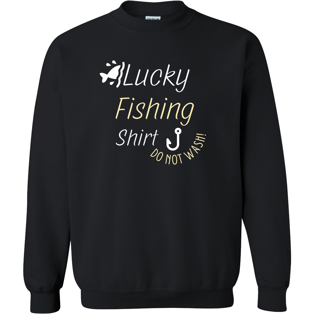 Lucky Fishing Shirt Adult Crew Neck Sweatshirt