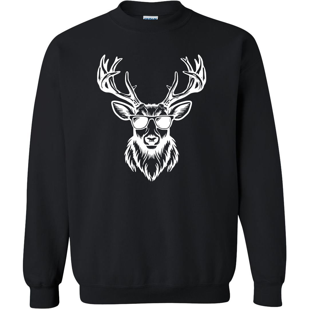 Cool Deer Adult Crew Neck Sweatshirt