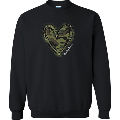 Hidden Heart Adult Crew Neck Sweatshirt
