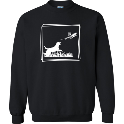 Pheasant Flush Adult Crew Neck Sweatshirt