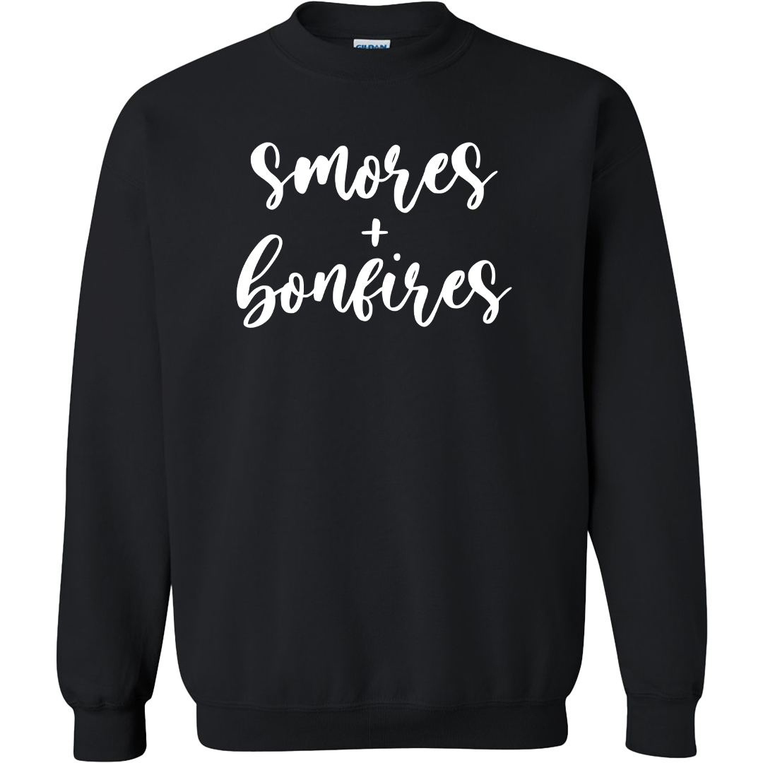 S'mores And Bonfires Adult Crew Neck Sweatshirt