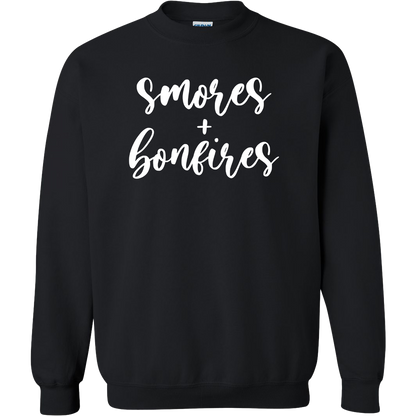 S'mores And Bonfires Adult Crew Neck Sweatshirt