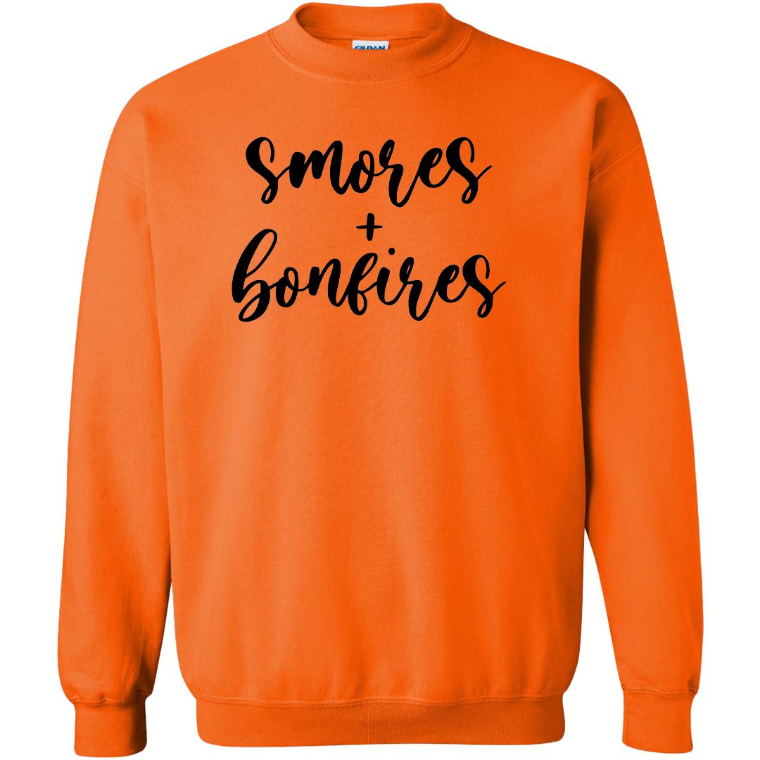 S'mores And Bonfires Adult Crew Neck Sweatshirt