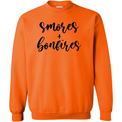 S'mores And Bonfires Adult Crew Neck Sweatshirt