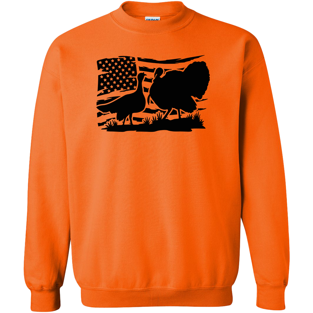 Turkey Flag Adult Crew Neck Sweatshirt