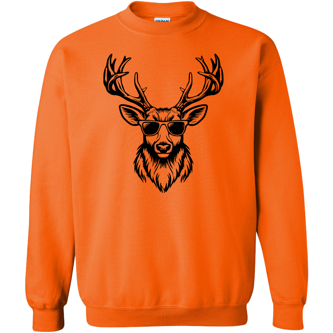 Cool Deer Adult Crew Neck Sweatshirt