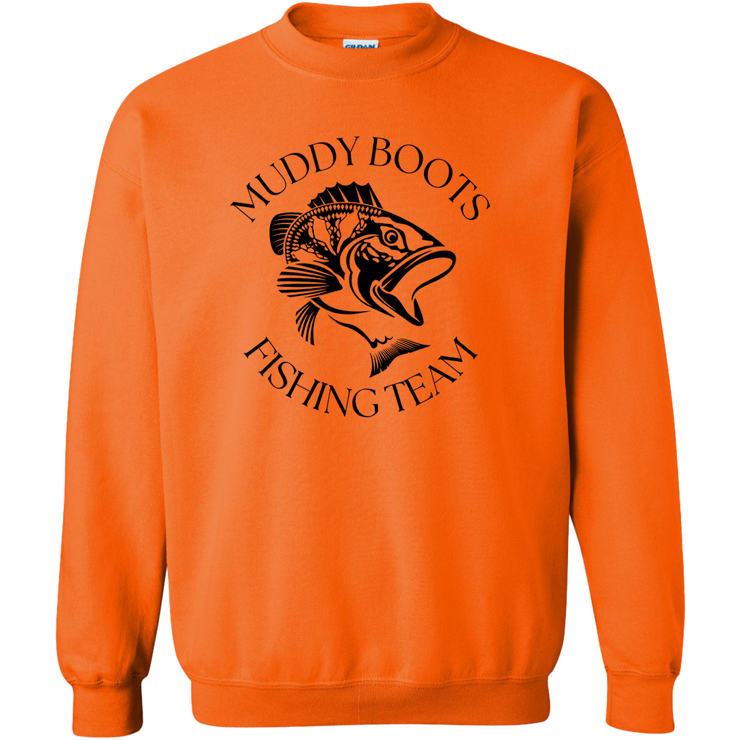 Fishing Team Adult Crew Neck Sweatshirt