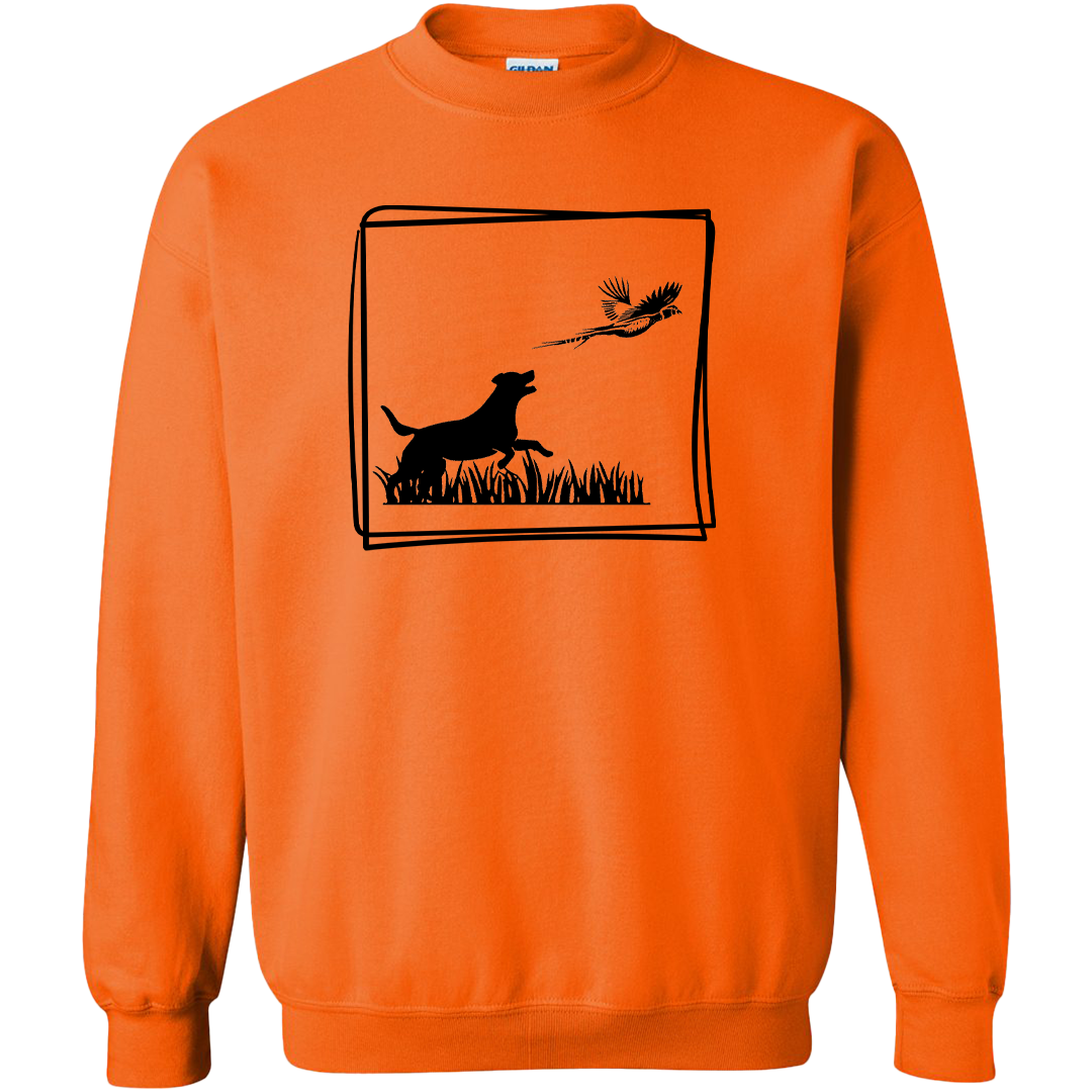 Pheasant Flush Adult Crew Neck Sweatshirt