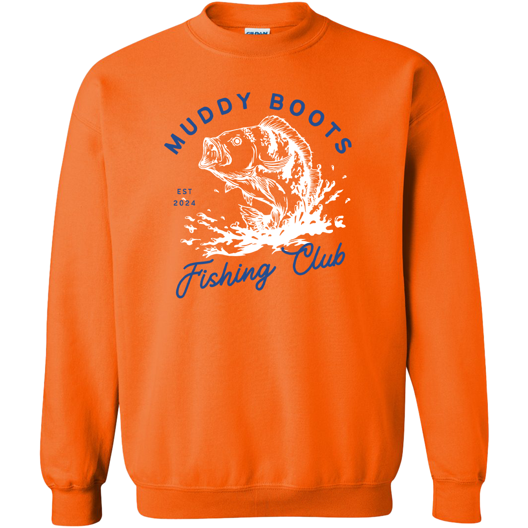 Fishing Club Adult Crew Neck Sweatshirt