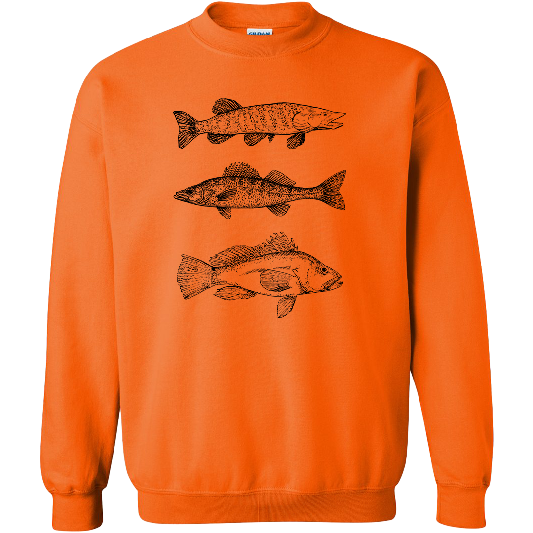 Midwest Fish Adult Crew Neck Sweatshirt