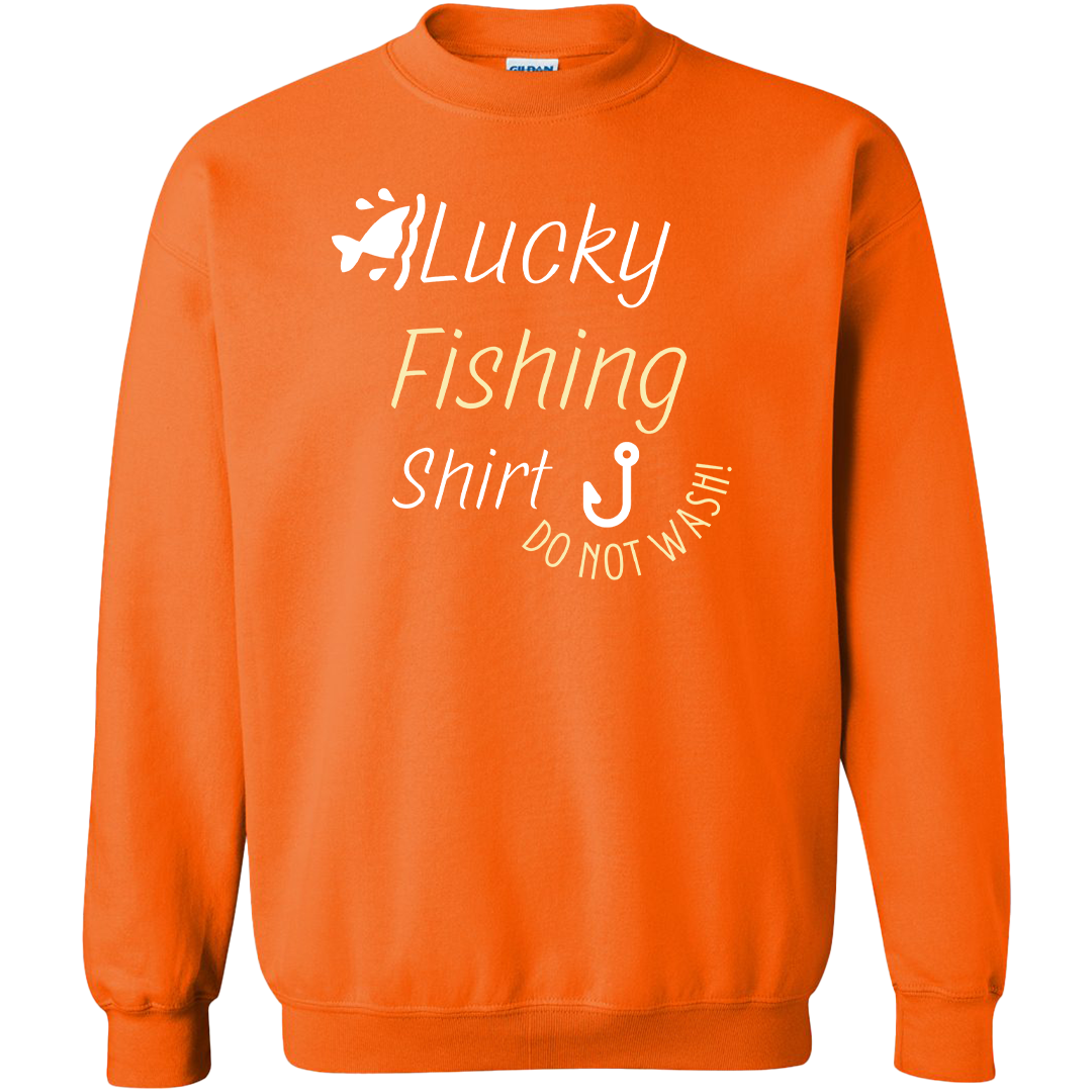 Lucky Fishing Shirt Adult Crew Neck Sweatshirt