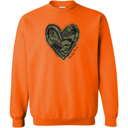 Hidden Heart Adult Crew Neck Sweatshirt
