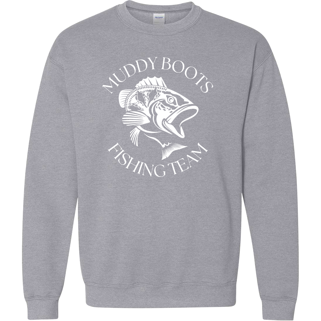 Fishing Team Adult Crew Neck Sweatshirt