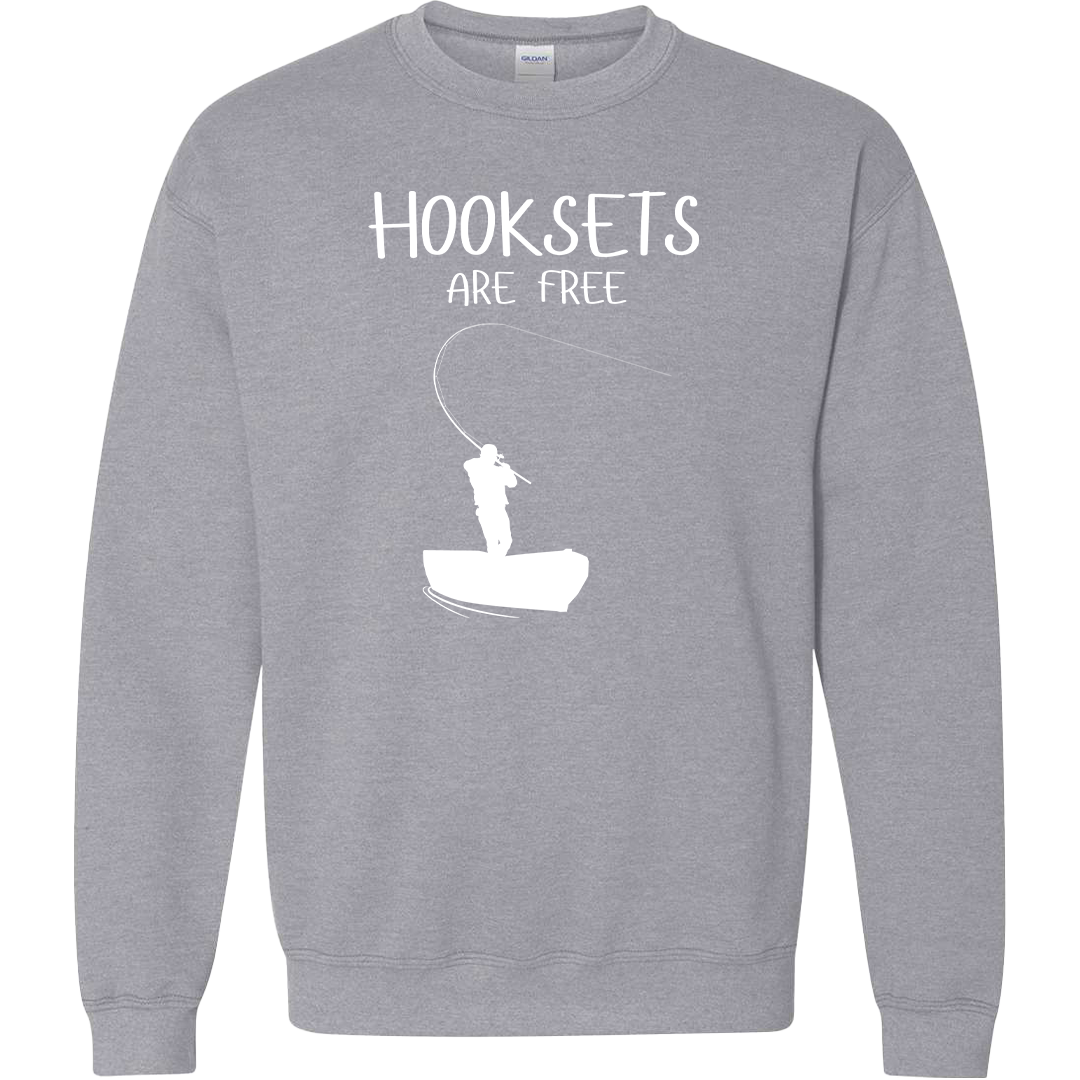 Hooksets Are Free Adult Crew Neck Sweatshirt