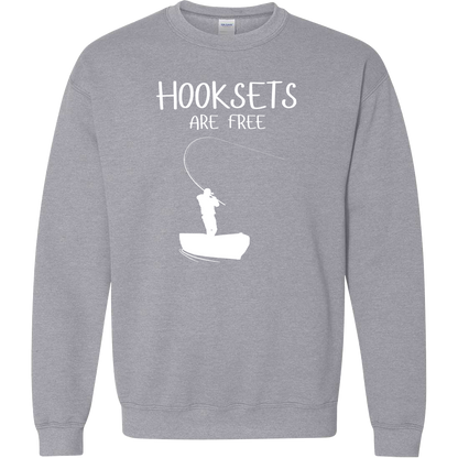 Hooksets Are Free Adult Crew Neck Sweatshirt