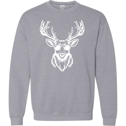 Cool Deer Adult Crew Neck Sweatshirt