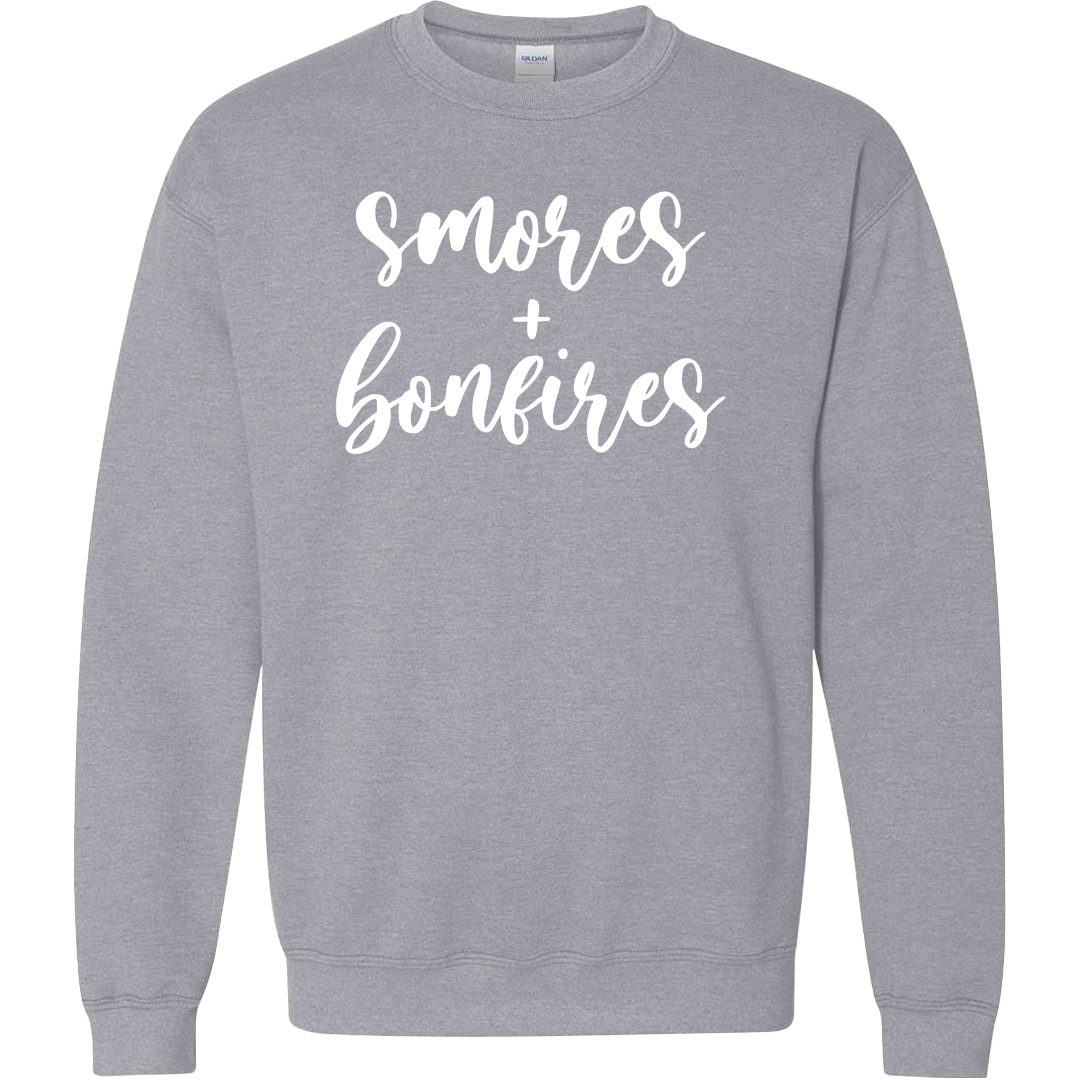 S'mores And Bonfires Adult Crew Neck Sweatshirt