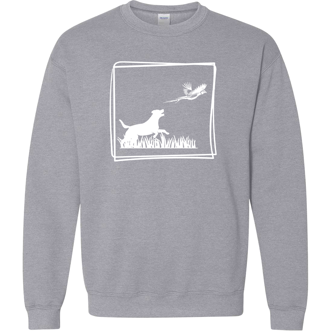 Pheasant Flush Adult Crew Neck Sweatshirt