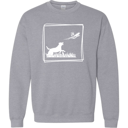 Pheasant Flush Adult Crew Neck Sweatshirt