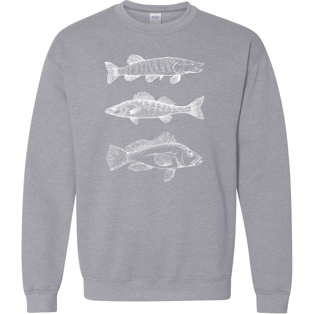 Midwest Fish Adult Crew Neck Sweatshirt