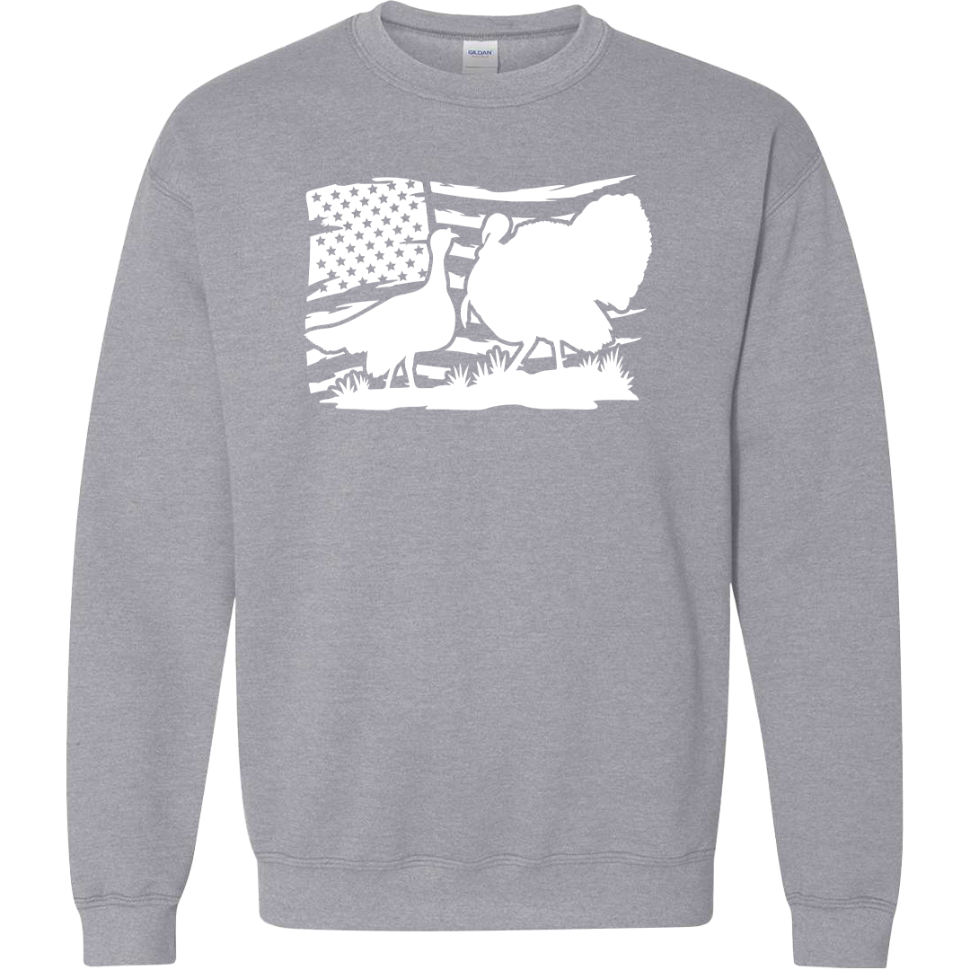 Turkey Flag Adult Crew Neck Sweatshirt
