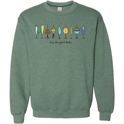 Only The Good Baits Adult Crew Neck Sweatshirt