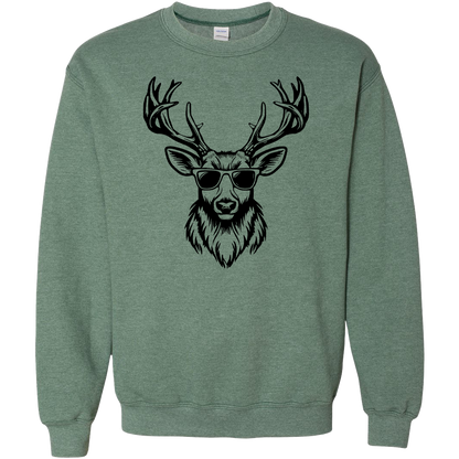 Cool Deer Adult Crew Neck Sweatshirt