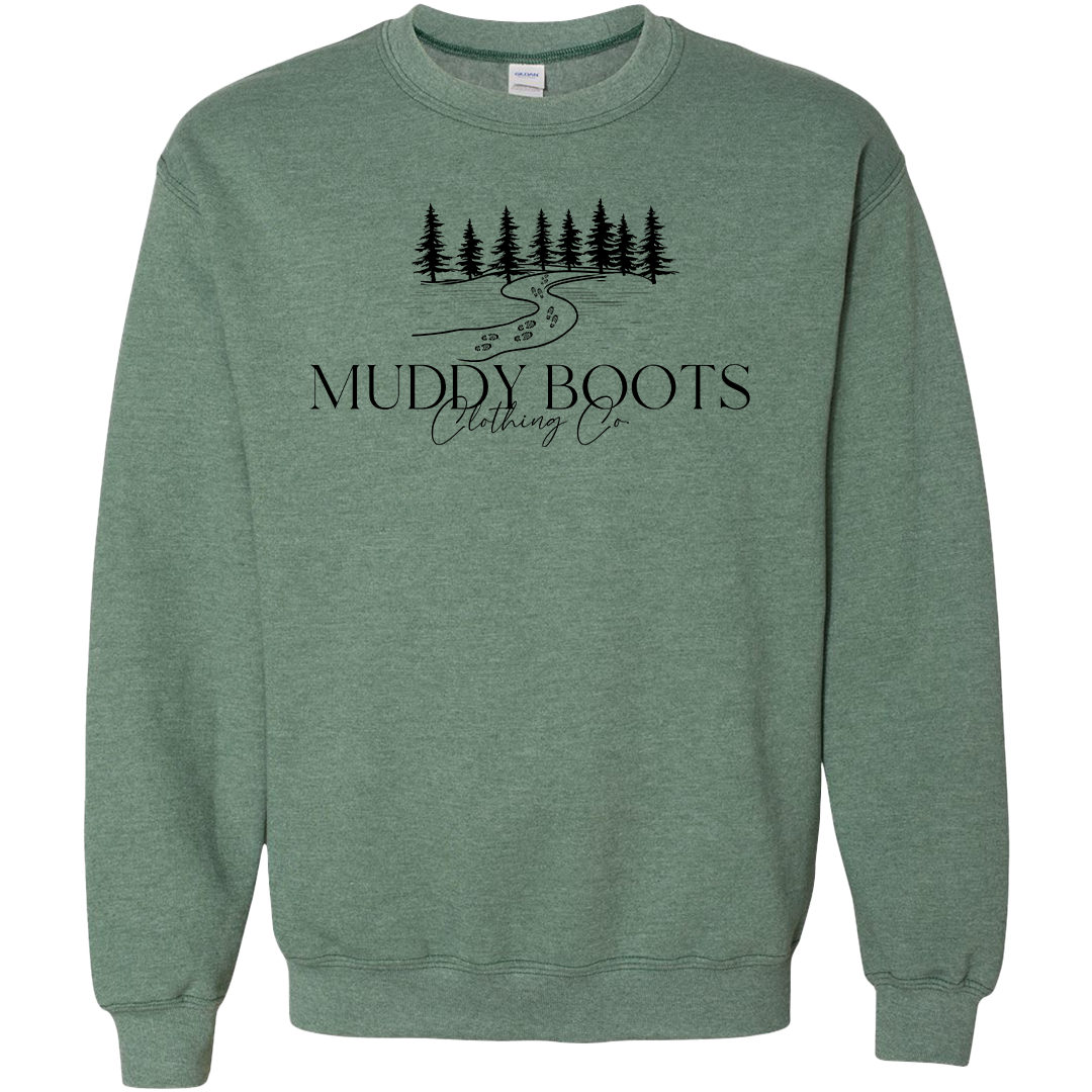 Muddy Boots Adult Crew Neck Sweatshirt