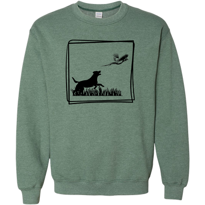 Pheasant Flush Adult Crew Neck Sweatshirt