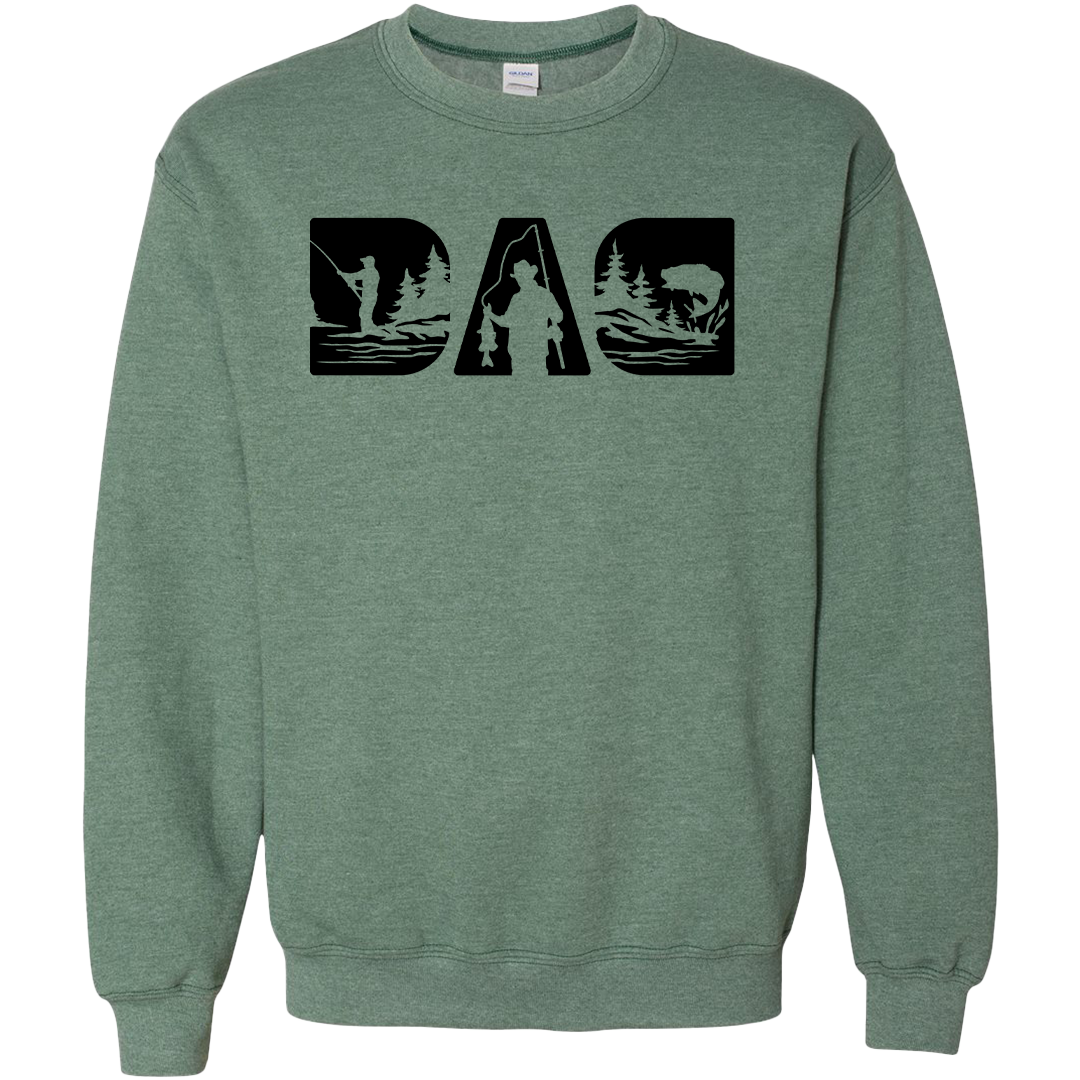 Fishing Dad Adult Crew Neck Sweatshirt