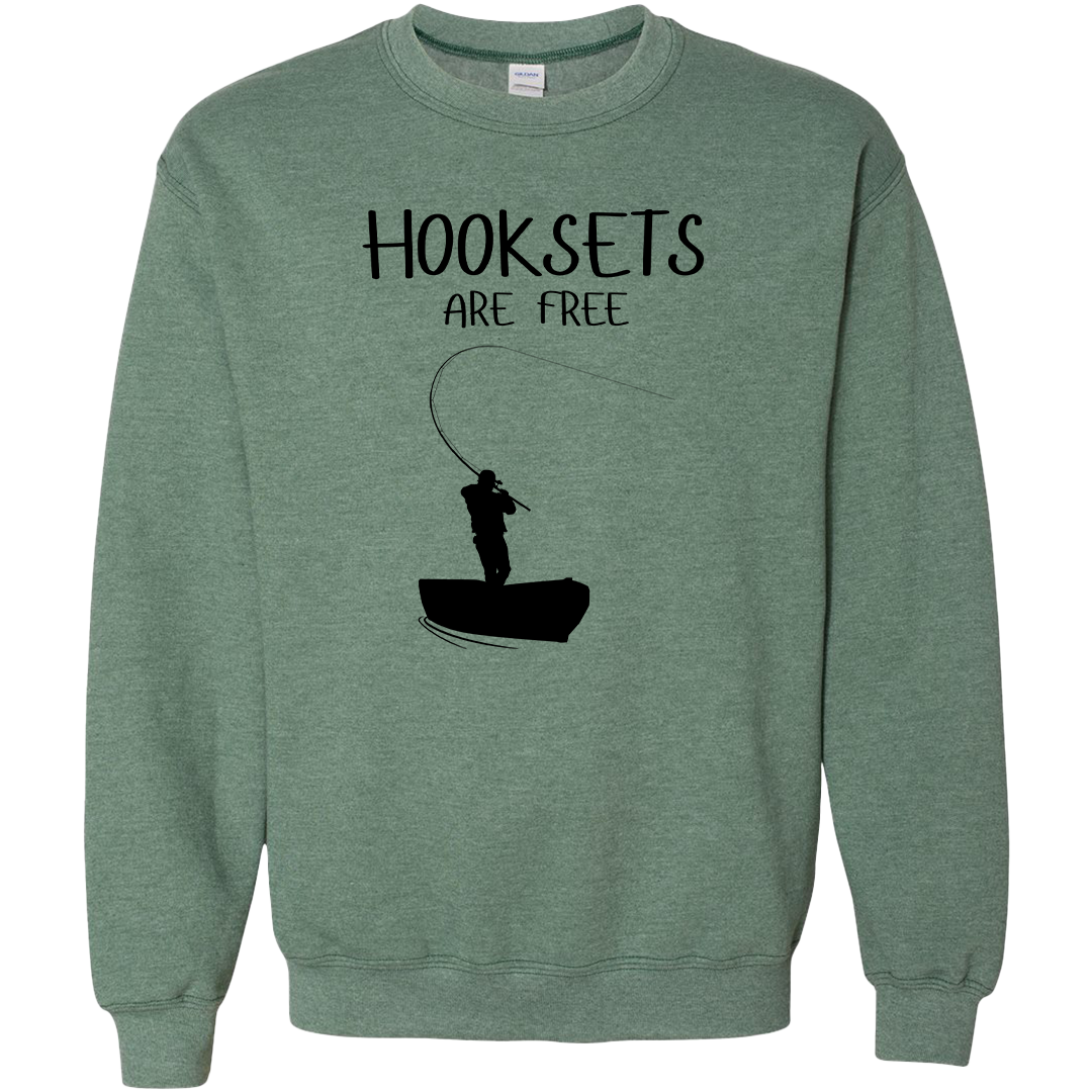Hooksets Are Free Adult Crew Neck Sweatshirt