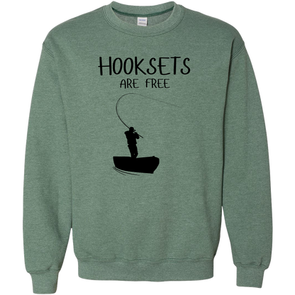 Hooksets Are Free Adult Crew Neck Sweatshirt