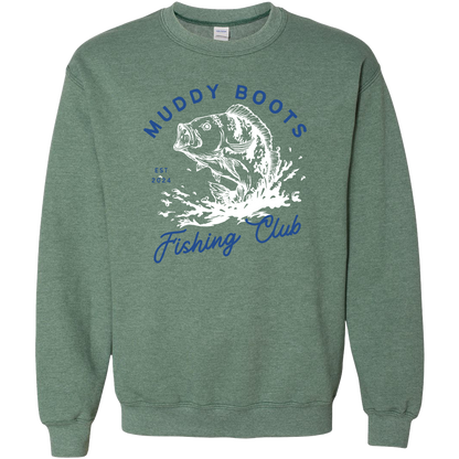 Fishing Club Adult Crew Neck Sweatshirt