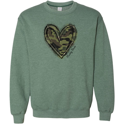 Hidden Heart Adult Crew Neck Sweatshirt
