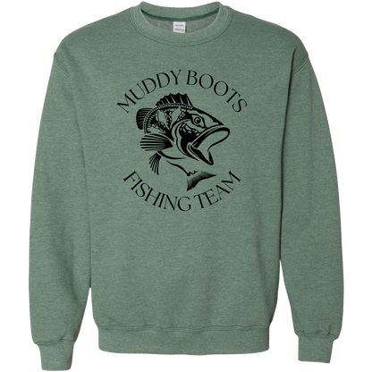 Fishing Team Adult Crew Neck Sweatshirt