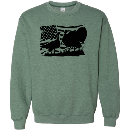 Turkey Flag Adult Crew Neck Sweatshirt