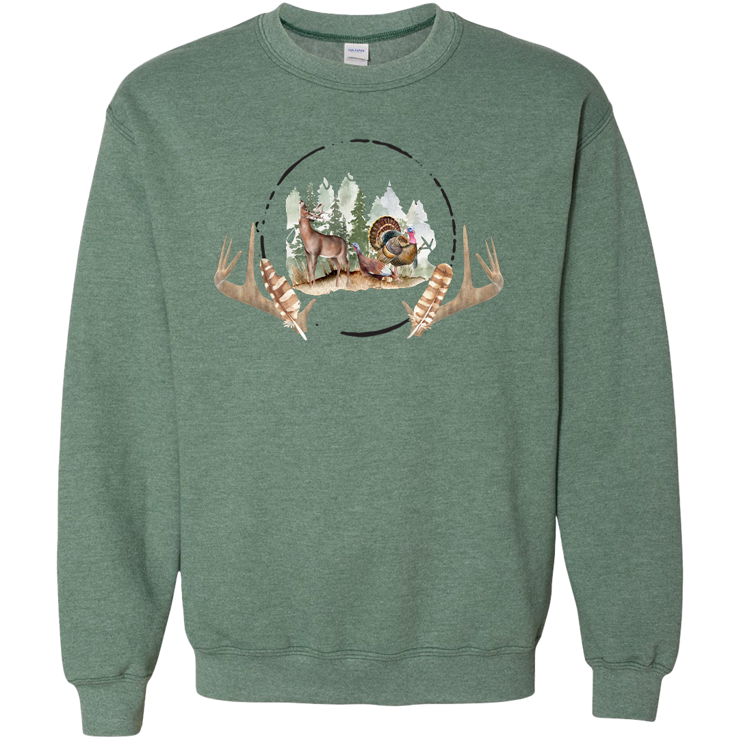 Bucks and Beards Adult Crew Neck Sweatshirt