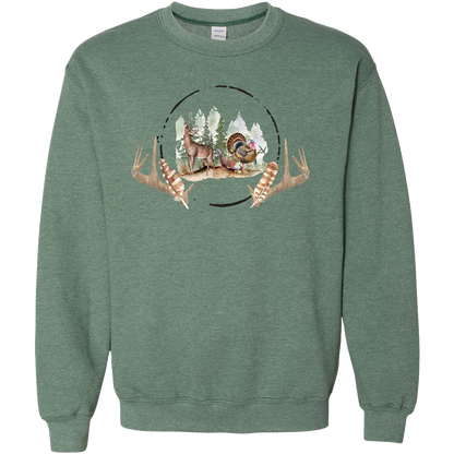 Bucks and Beards Adult Crew Neck Sweatshirt