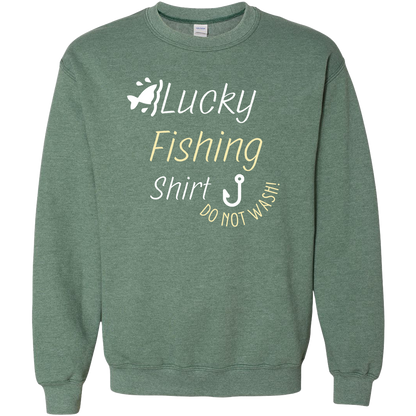 Lucky Fishing Shirt Adult Crew Neck Sweatshirt