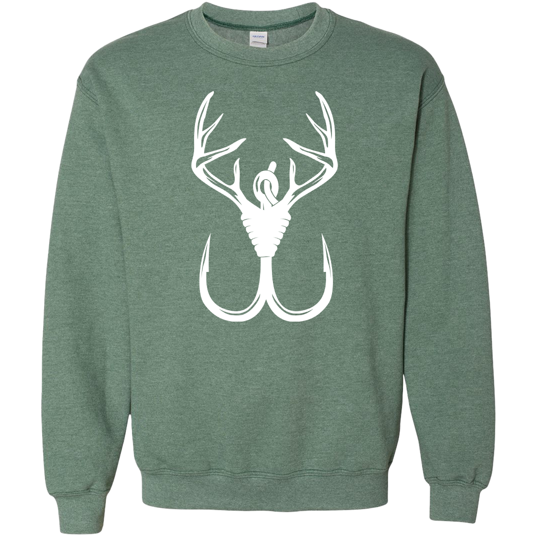 Antler Hook Adult Crew Neck Sweatshirt
