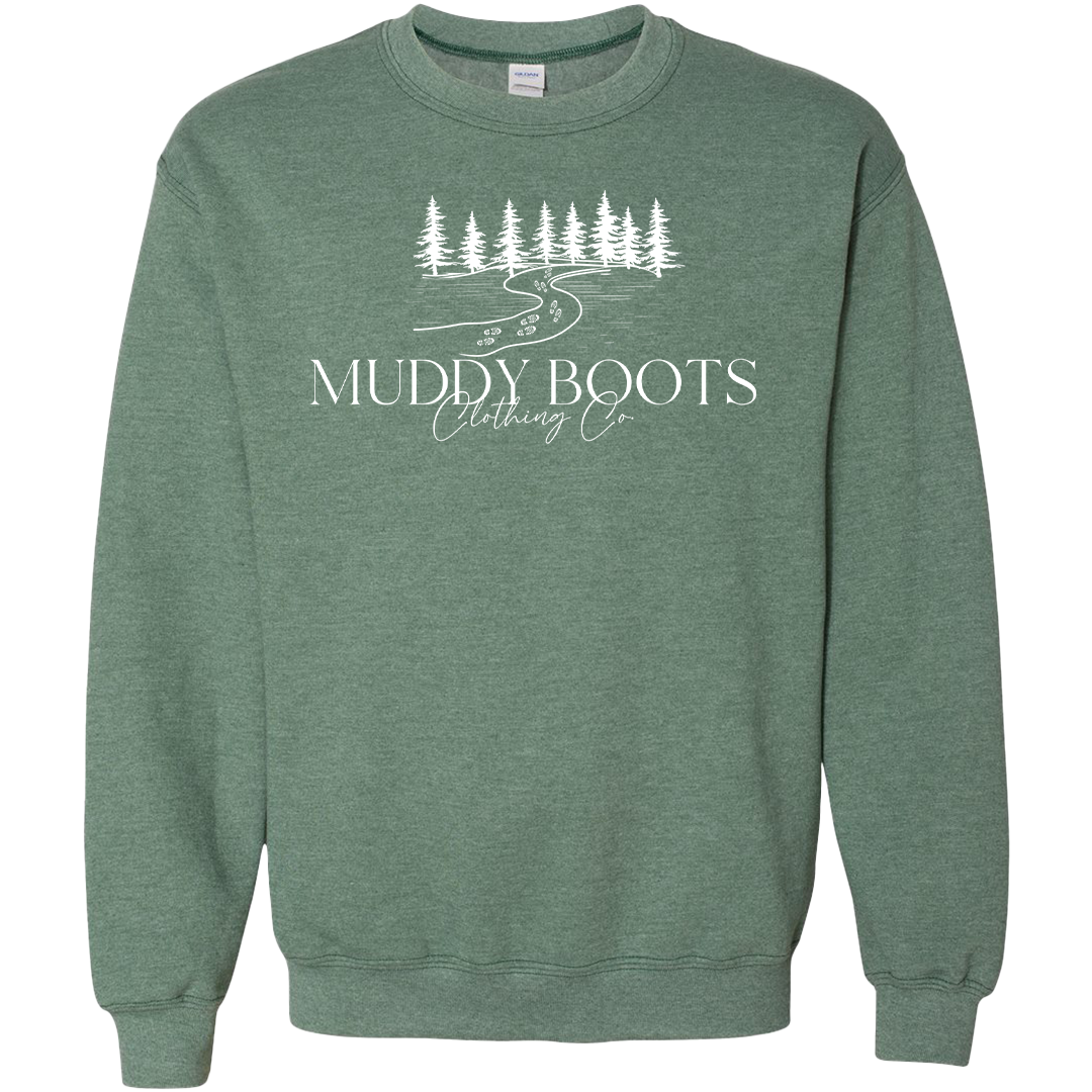 Muddy Boots Adult Crew Neck Sweatshirt