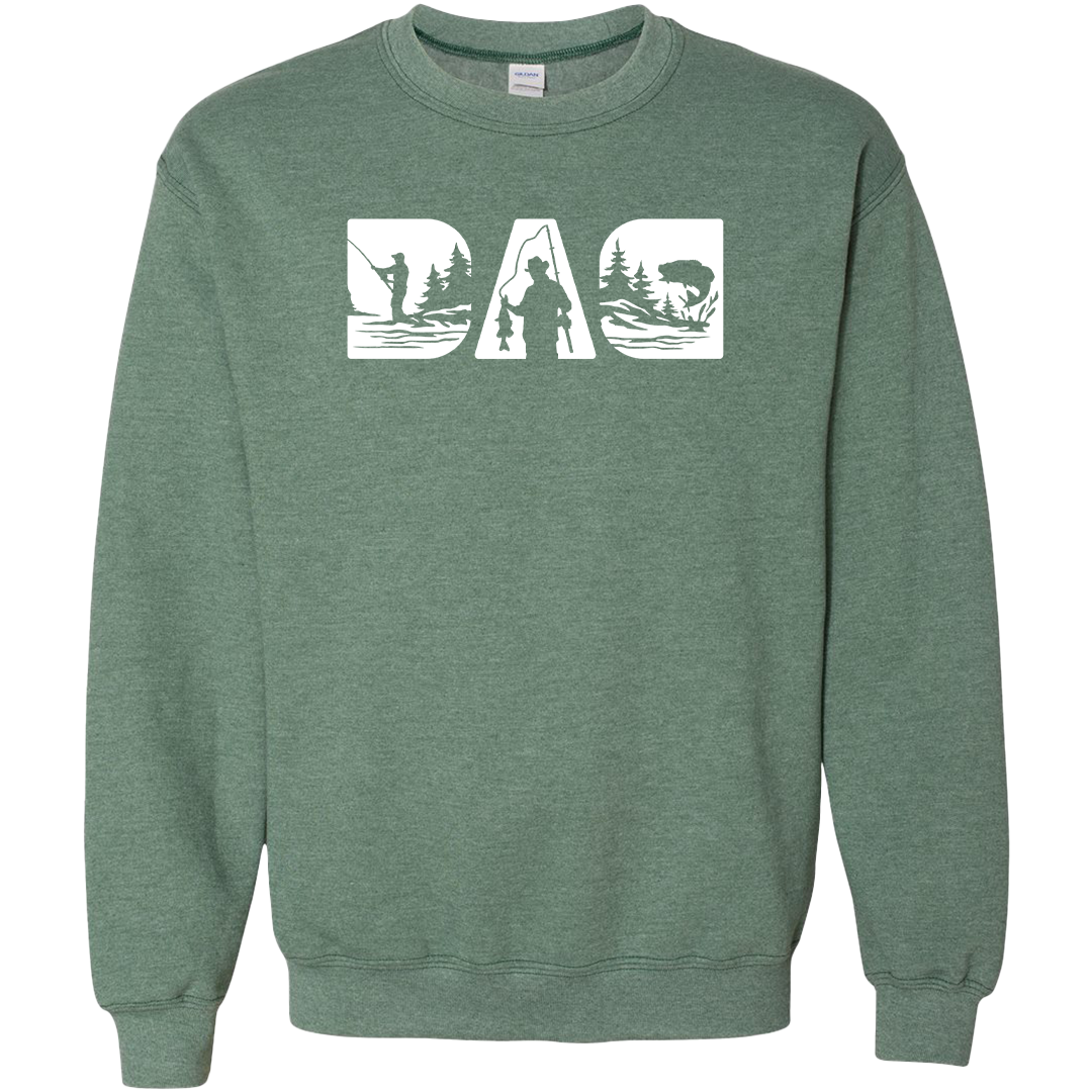 Fishing Dad Adult Crew Neck Sweatshirt