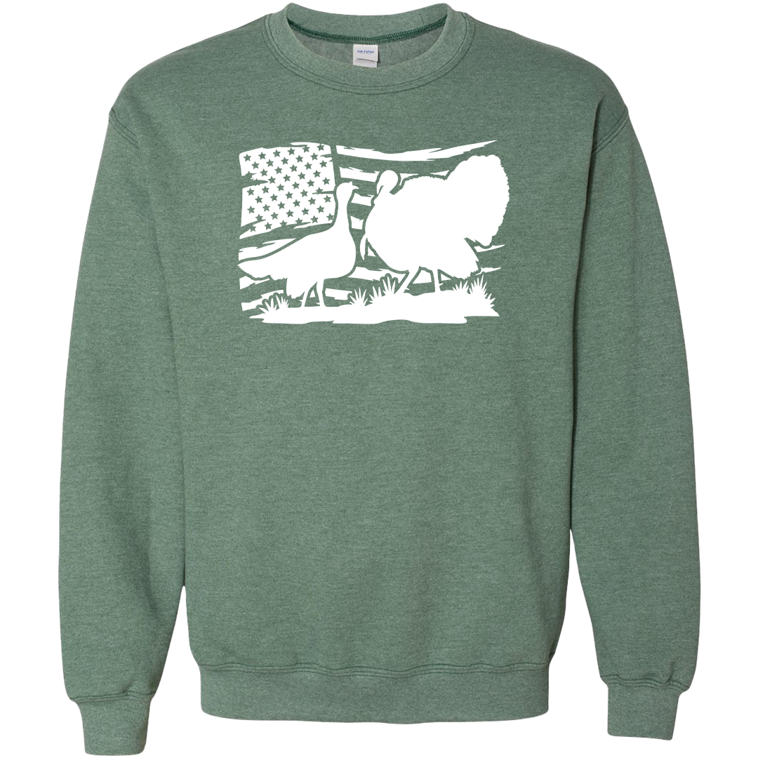 Turkey Flag Adult Crew Neck Sweatshirt