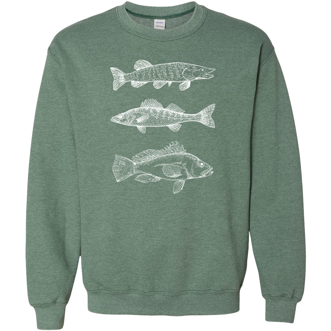 Midwest Fish Adult Crew Neck Sweatshirt