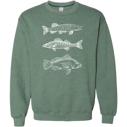 Midwest Fish Adult Crew Neck Sweatshirt